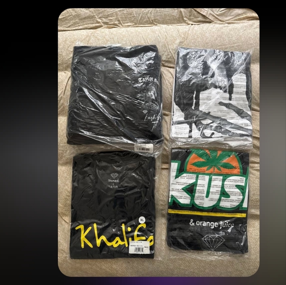 Diamond Supply Co. X Wiz Khalifa (Taylor Gang) Black Graphic Shirts